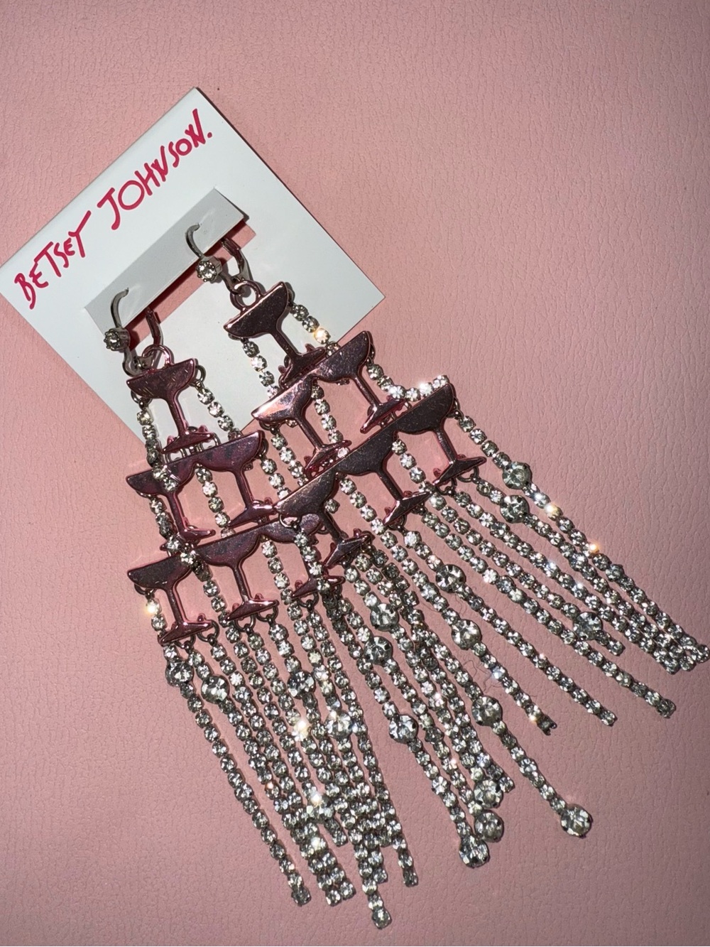 Betsey Johnson Champagne Earrings - Picture 3 of 3